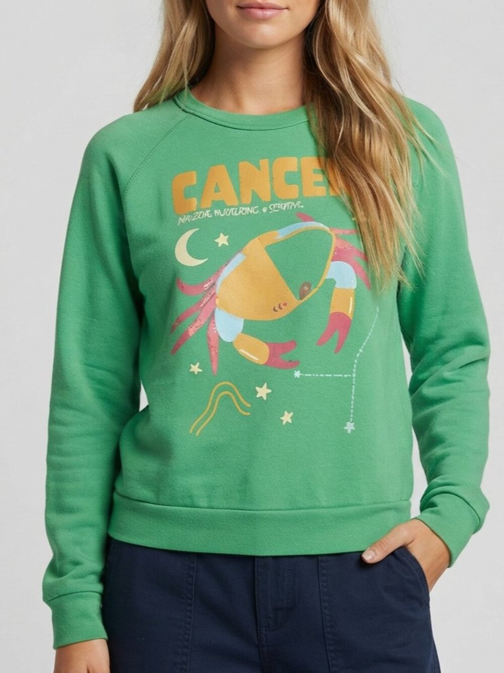 Anthropologie Midnight Rider Carolita Cancer Zodiac Sweatshirt XS 39943